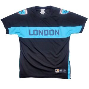 Overwatch League London Spitfire Fanatics Jersey Mens L Black Teal Side Zip